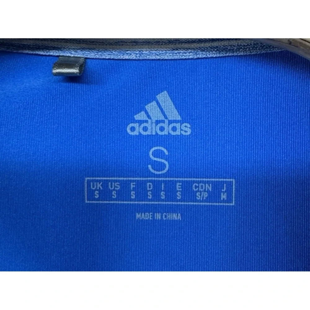 Adidas Quail Hollow Country Club Golf Polo Shirt Performance Blue Men's Size S - Picture 3 of 5